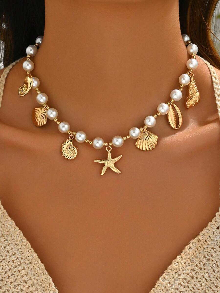 Collar Perlas Marino