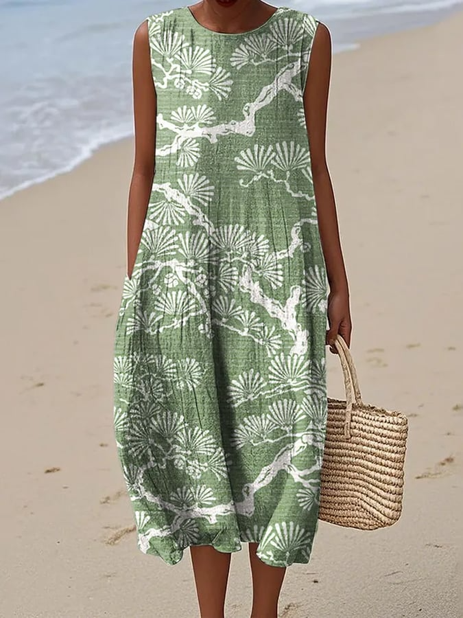 Vestido Estampado Verde